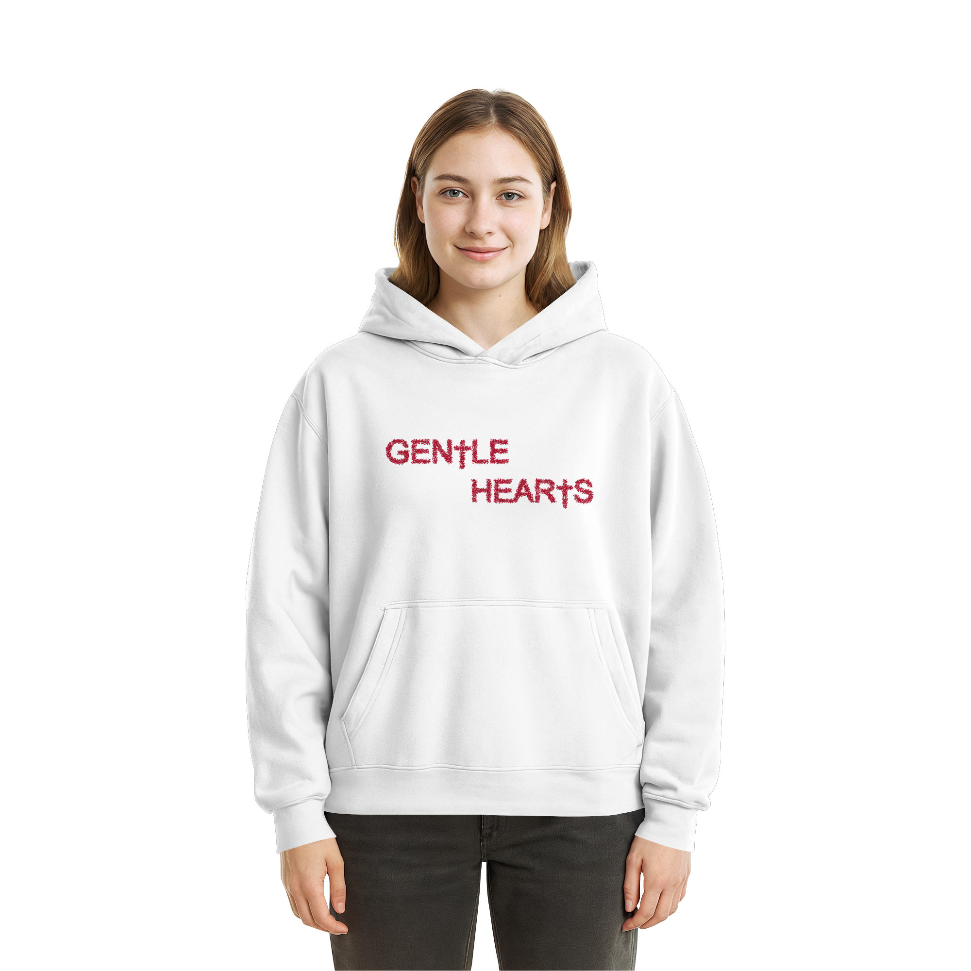 Gentle Hearts Fluffy Boxcut Hoodie